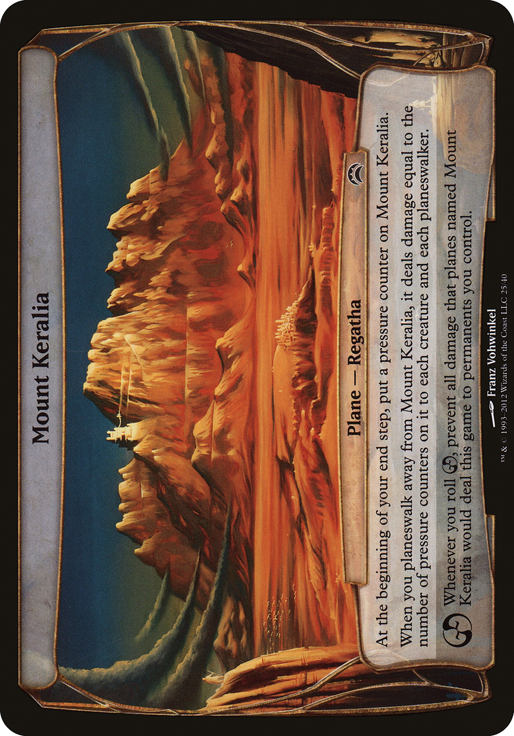 Mount Keralia (OVER-025) - Planechase 2012 Planes Foil