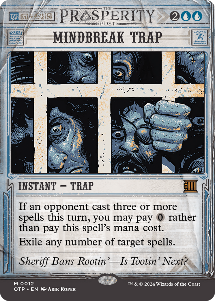 Mindbreak Trap (OTP-012) - Breaking News: (Showcase) (Borderless) - Premium MTG Single from Wizards of the Coast - Just $6.98! Shop now at Game Crave Tournament Store