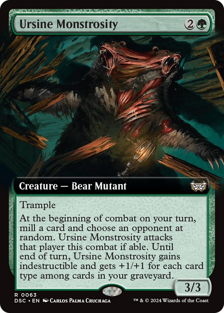Ursine Monstrosity (DSC-063) - Duskmourn: House of Horror Commander: (Extended Art) Foil - Premium MTG Single from Wizards of the Coast - Just $0.26! Shop now at Game Crave Tournament Store