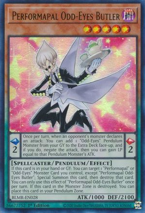 Performapal Odd-Eyes Butler (BLMR-EN028) - Battles of Legend: Monstrous Revenge 1st Edition - Premium Yugioh Single from Konami - Just $0.25! Shop now at Game Crave Tournament Store