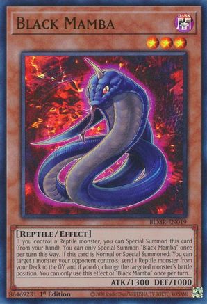 Black Mamba (BLMR-EN019) - Battles of Legend: Monstrous Revenge 1st Edition - Premium Yugioh Single from Konami - Just $0.25! Shop now at Game Crave Tournament Store