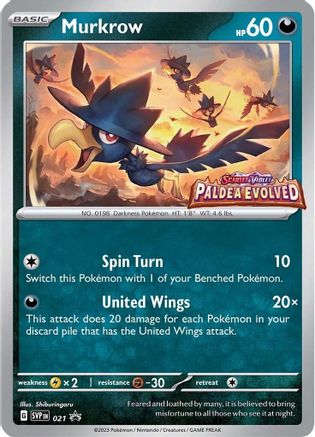 Murkrow 21 - SV Scarlet & Violet Promo Cards Holofoil
