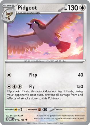 Pidgeot 18 - SV Scarlet and Violet 151 Reverse Holofoil