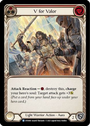 V for Valor (Red) (DTD060) - Dusk till Dawn Rainbow Foil