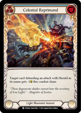 Celestial Reprimand (Blue) (DTD040) - Dusk till Dawn Rainbow Foil