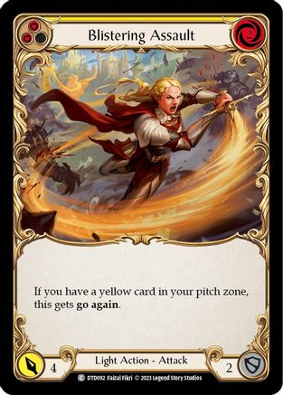 Blistering Assault (Yellow) (DTD092) - Dusk till Dawn Rainbow Foil
