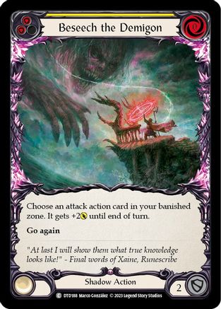 Beseech the Demigon (Yellow) (DTD188) - Dusk till Dawn Rainbow Foil