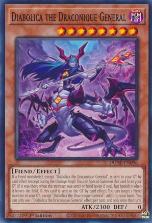 Diabolica the Draconique General (DUNE-EN096) - Duelist Nexus 1st Edition - Premium Yugioh Single from Konami - Just $0.25! Shop now at Game Crave Tournament Store