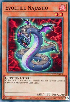 Evoltile Najasho (OP22-EN015) - OTS Tournament Pack 22 Unlimited - Premium Yugioh Single from Konami - Just $0.24! Shop now at Game Crave Tournament Store