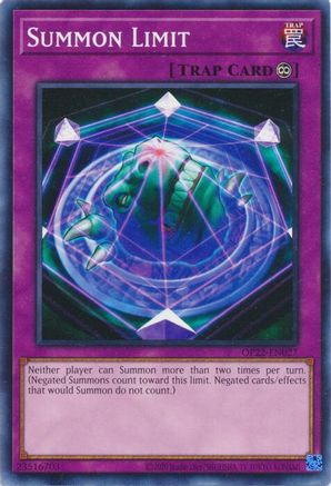Summon Limit (OP22-EN027) - OTS Tournament Pack 22 Unlimited - Premium Yugioh Single from Konami - Just $0.25! Shop now at Game Crave Tournament Store