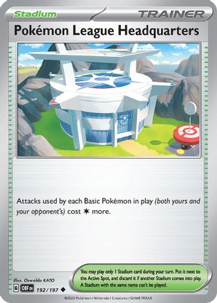 Pokemon League Headquarters 192 - SV03 Obsidian Flames Reverse Holofoil