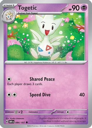 Togetic 84 - SV03 Obsidian Flames Reverse Holofoil