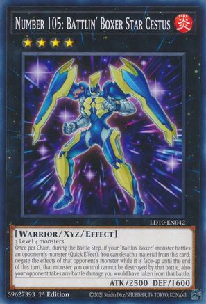 Number 105: Battlin' Boxer Star Cestus (LD10-EN042) - Legendary Duelists: Soulburning Volcano 1st Edition - Premium Yugioh Single from Konami - Just $0.25! Shop now at Game Crave Tournament Store