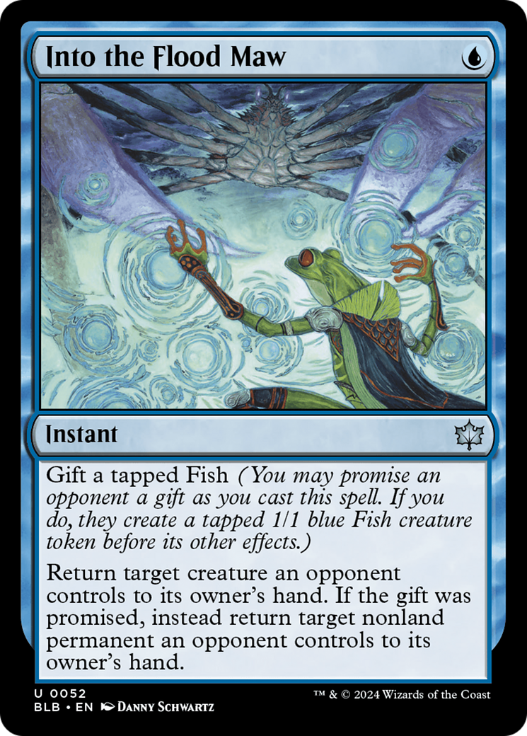 Into the Flood Maw (BLB-052) - Bloomburrow Foil - Premium MTG Single from Wizards of the Coast - Just $4.54! Shop now at Game Crave Tournament Store