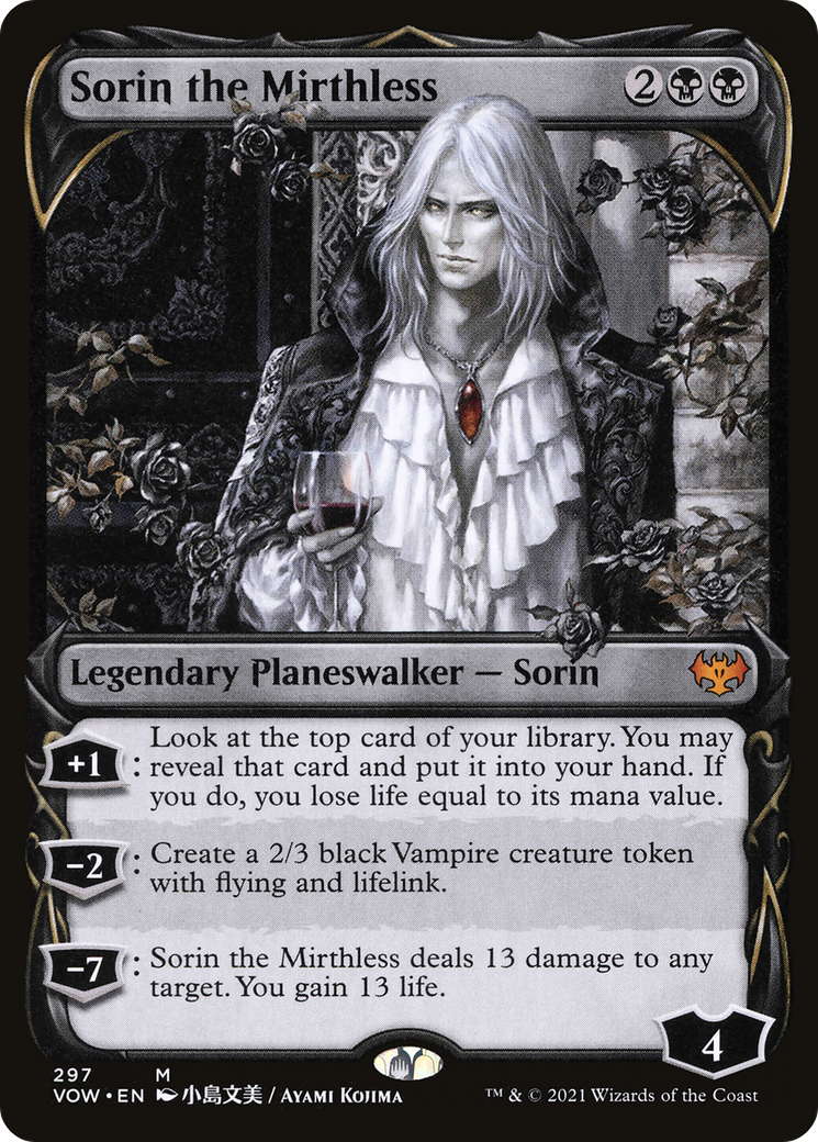 Sorin the Mirthless (VOW-297) - Innistrad: Crimson Vow: (Showcase) - Premium MTG Single from Wizards of the Coast - Just $1.96! Shop now at Game Crave Tournament Store