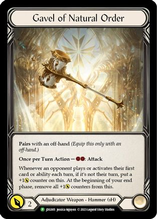 Gavel of Natural Order (JDG005) - Flesh and Blood: Promo Cards