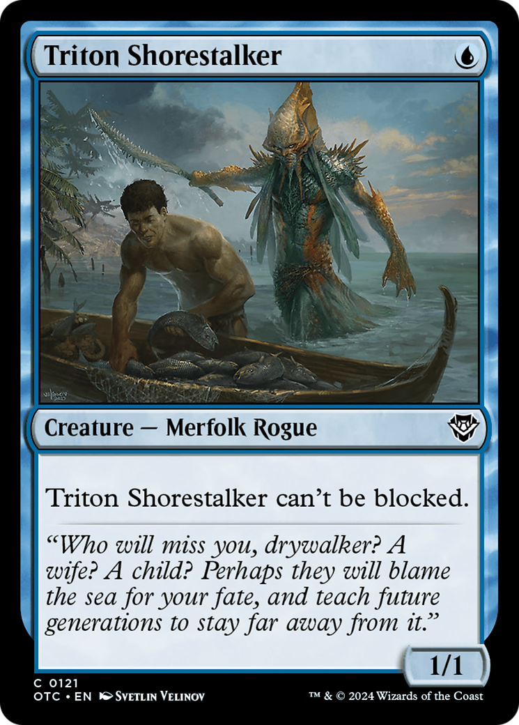 Triton Shorestalker (OTC-121) - Outlaws of Thunder Junction Commander - Premium MTG Single from Wizards of the Coast - Just $0.25! Shop now at Game Crave Tournament Store