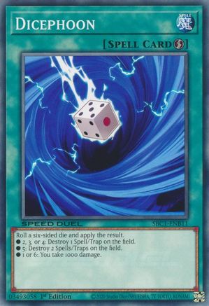 Dicephoon (SBC1-ENB11) - Speed Duel: Streets of Battle City 1st Edition - Premium Yugioh Single from Konami - Just $0.25! Shop now at Game Crave Tournament Store