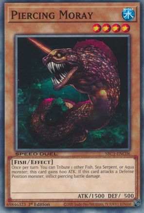 Piercing Moray (SBC1-ENC06) - Speed Duel: Streets of Battle City 1st Edition - Premium Yugioh Single from Konami - Just $0.25! Shop now at Game Crave Tournament Store