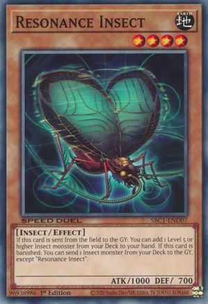Resonance Insect (SBC1-END07) - Speed Duel: Streets of Battle City 1st Edition - Premium Yugioh Single from Konami - Just $0.25! Shop now at Game Crave Tournament Store