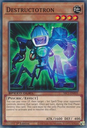 Destructotron (SBC1-ENE05) - Speed Duel: Streets of Battle City 1st Edition - Premium Yugioh Single from Konami - Just $0.25! Shop now at Game Crave Tournament Store