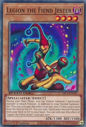 Legion the Fiend Jester (SBC1-ENG07) - Speed Duel: Streets of Battle City 1st Edition - Premium Yugioh Single from Konami - Just $0.26! Shop now at Game Crave Tournament Store