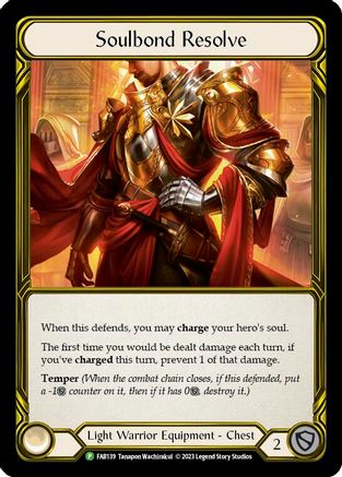Soulbond Resolve (Golden) (FAB139) - Flesh and Blood: Promo Cards