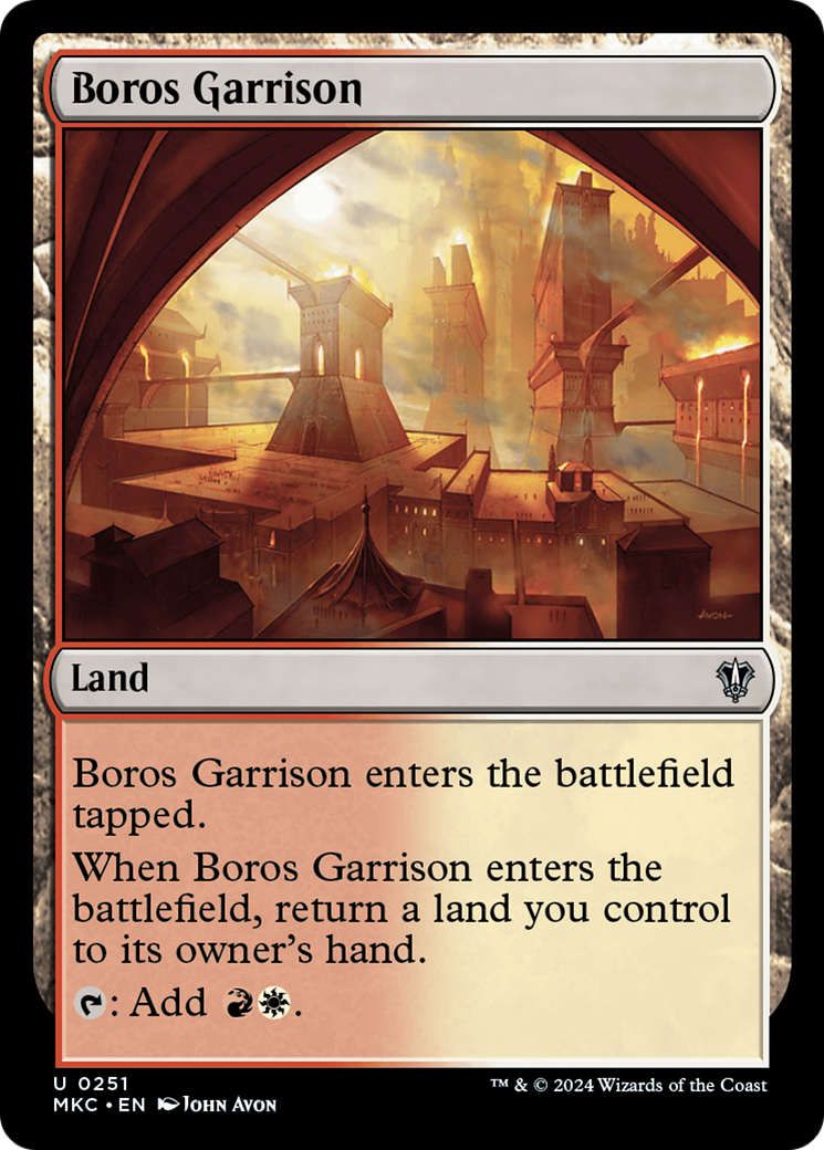 Boros Garrison (MKC-251) - Murders at Karlov Manor Commander - Premium MTG Single from Wizards of the Coast - Just $0.25! Shop now at Game Crave Tournament Store