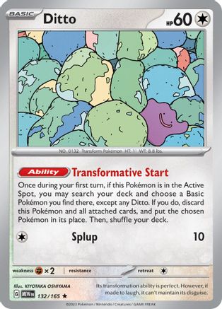 Ditto 132 - SV Scarlet and Violet 151 Reverse Holofoil