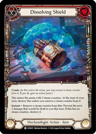 Dissolving Shield (Red) (EVO087) - Bright Lights Rainbow Foil
