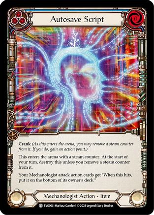 Autosave Script (EVO098) - Bright Lights Rainbow Foil