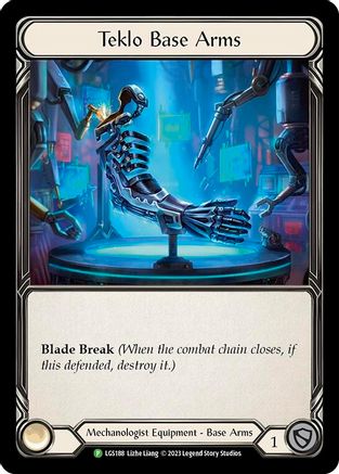 Teklo Base Arms - LGS188 (LGS188) - Flesh and Blood: Promo Cards Cold Foil