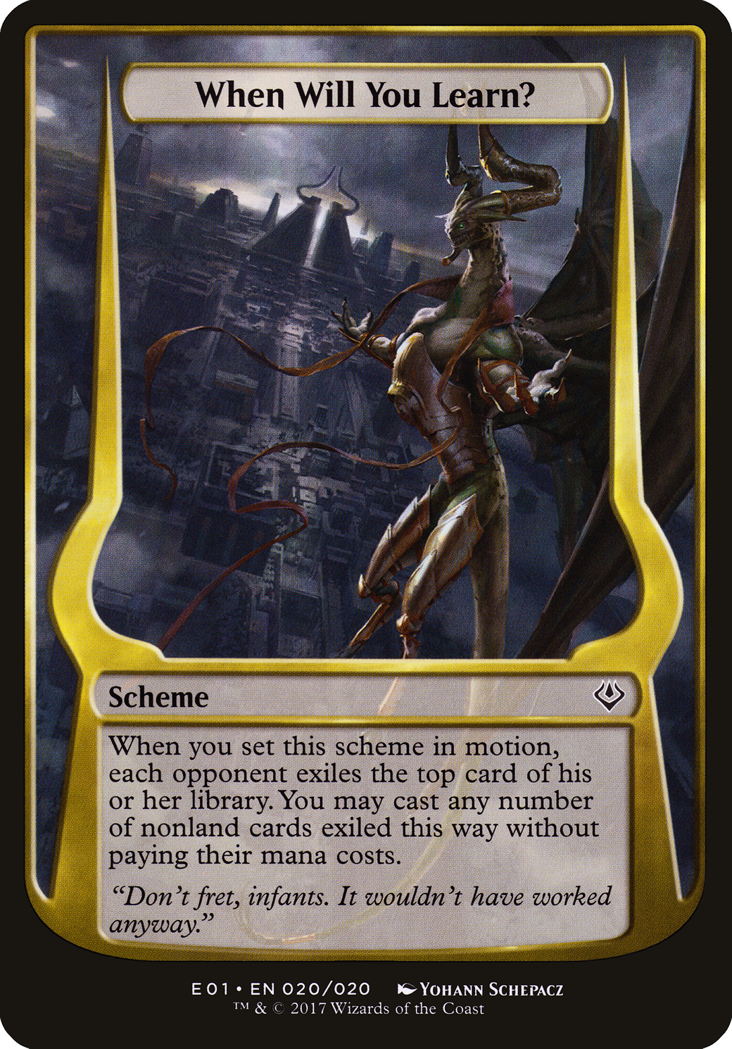When Will You Learn? (OE01-20★) - Archenemy: Nicol Bolas Schemes
