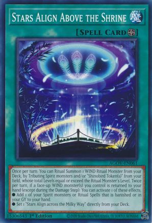 Stars Align Above the Shrine (AGOV-EN061) - Age of Overlord 1st Edition - Premium Yugioh Single from Konami - Just $0.25! Shop now at Game Crave Tournament Store