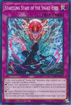 Startling Stare of the Snake-Eyes (AGOV-EN075) - Age of Overlord 1st Edition - Premium Yugioh Single from Konami - Just $0.25! Shop now at Game Crave Tournament Store