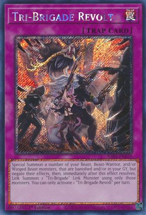 Tri-Brigade Revolt (Platinum Secret Rare) (RA01-EN079) - 25th Anniversary Rarity Collection 1st Edition - Premium Yugioh Single from Konami - Just $0.26! Shop now at Game Crave Tournament Store