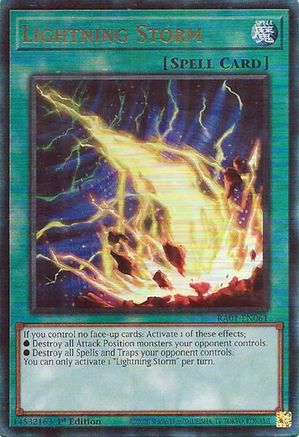 Lightning Storm (PUR) (RA01-EN061) - 25th Anniversary Rarity Collection 1st Edition - Premium Yugioh Single from Konami - Just $6! Shop now at Game Crave Tournament Store