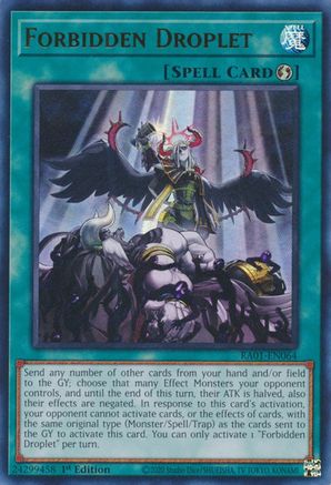 Forbidden Droplet (UR) (RA01-EN064) - 25th Anniversary Rarity Collection 1st Edition - Premium Yugioh Single from Konami - Just $7.57! Shop now at Game Crave Tournament Store
