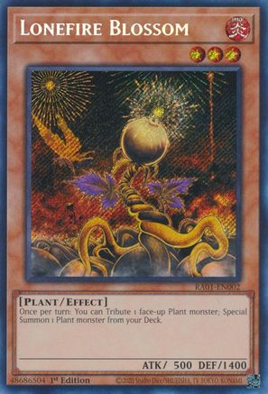 Lonefire Blossom (Secret Rare) (RA01-EN002) - 25th Anniversary Rarity Collection 1st Edition - Premium Yugioh Single from Konami - Just $0.36! Shop now at Game Crave Tournament Store