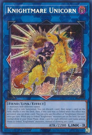 Knightmare Unicorn (Alternate Art) (Secret Rare) (RA01-EN043) - 25th Anniversary Rarity Collection 1st Edition - Premium Yugioh Single from Konami - Just $0.30! Shop now at Game Crave Tournament Store