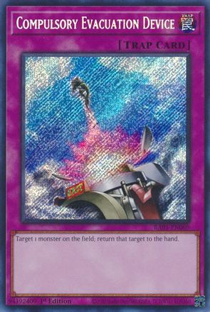 Compulsory Evacuation Device (Secret Rare) (RA01-EN069) - 25th Anniversary Rarity Collection 1st Edition - Premium Yugioh Single from Konami - Just $0.62! Shop now at Game Crave Tournament Store