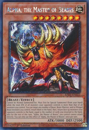 Alpha, the Master of Beasts (Platinum Secret Rare) (RA01-EN022) - 25th Anniversary Rarity Collection 1st Edition - Premium Yugioh Single from Konami - Just $0.30! Shop now at Game Crave Tournament Store