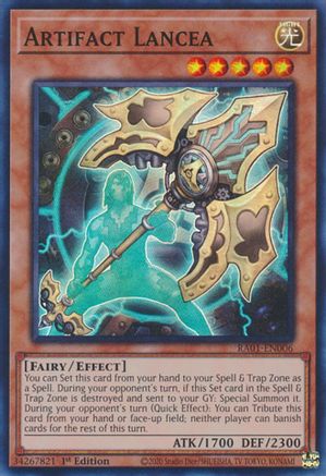 Artifact Lancea (RA01-EN006) - 25th Anniversary Rarity Collection 1st Edition - Premium Yugioh Single from Konami - Just $0.50! Shop now at Game Crave Tournament Store