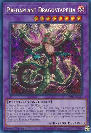 Predaplant Dragostapelia (Secret Rare) (RA01-EN027) - 25th Anniversary Rarity Collection 1st Edition - Premium Yugioh Single from Konami - Just $0.35! Shop now at Game Crave Tournament Store