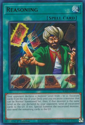 Reasoning (UR) (RA01-EN052) - 25th Anniversary Rarity Collection 1st Edition - Premium Yugioh Single from Konami - Just $0.25! Shop now at Game Crave Tournament Store