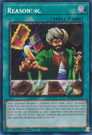 Reasoning (Platinum Secret Rare) (RA01-EN052) - 25th Anniversary Rarity Collection 1st Edition - Premium Yugioh Single from Konami - Just $0.66! Shop now at Game Crave Tournament Store