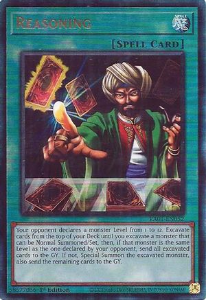 Reasoning (PUR) (RA01-EN052) - 25th Anniversary Rarity Collection 1st Edition - Premium Yugioh Single from Konami - Just $0.17! Shop now at Game Crave Tournament Store