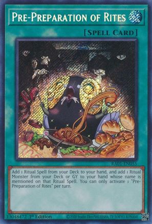 Pre-Preparation of Rites (Secret Rare) (RA01-EN055) - 25th Anniversary Rarity Collection 1st Edition - Premium Yugioh Single from Konami - Just $3.06! Shop now at Game Crave Tournament Store
