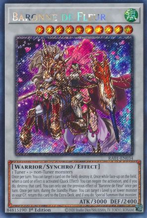 Baronne de Fleur (Platinum Secret Rare) (RA01-EN034) - 25th Anniversary Rarity Collection 1st Edition - Premium Yugioh Single from Konami - Just $2.91! Shop now at Game Crave Tournament Store