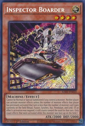Inspector Boarder (Secret Rare) (RA01-EN010) - 25th Anniversary Rarity Collection 1st Edition - Premium Yugioh Single from Konami - Just $0.25! Shop now at Game Crave Tournament Store